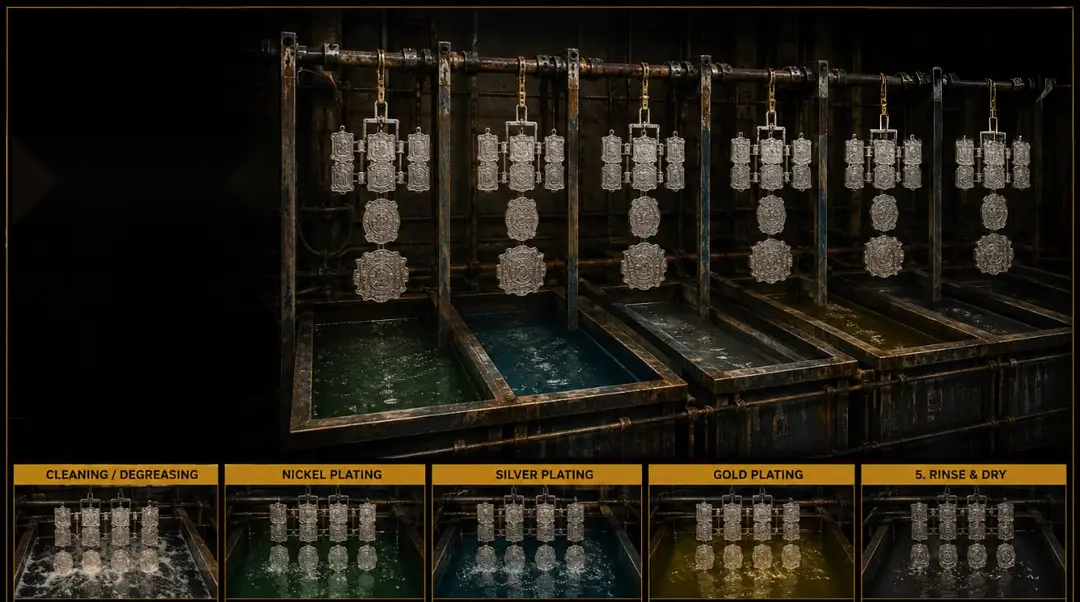Gold plating and electroplating tanks for championship plates