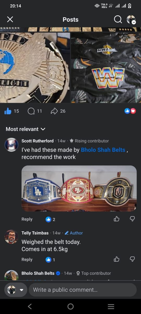 Elena Rodriguez championship belt — view 2