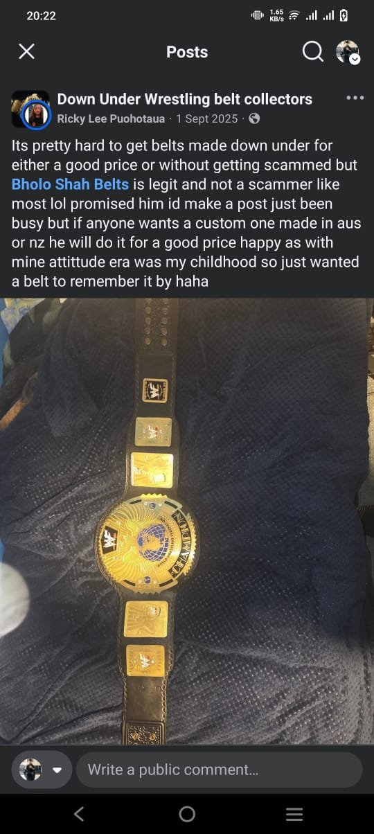 Amira Hassan championship belt — view 1